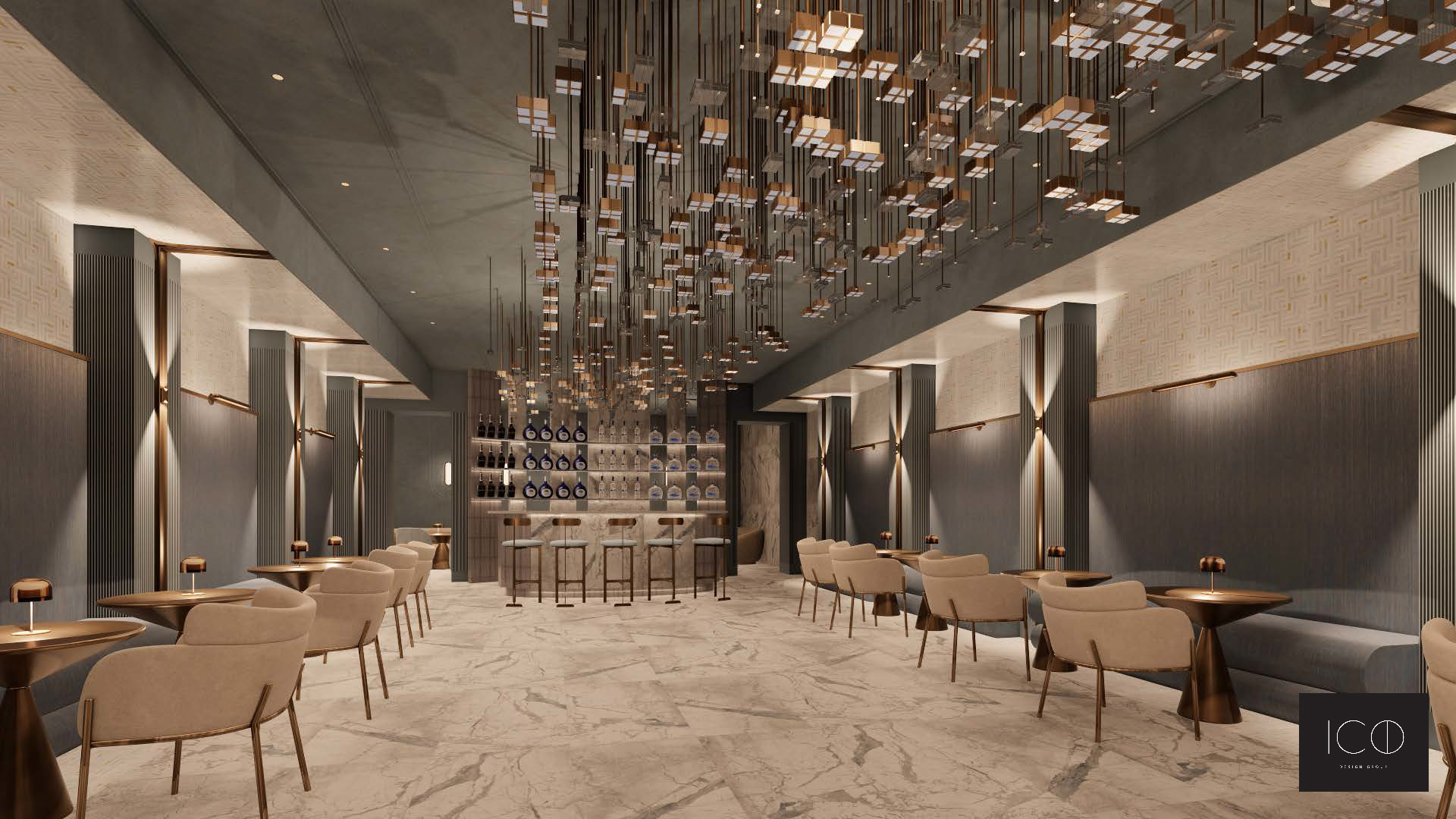 Existing downstairs bar as currently built